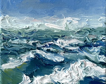 ワニの油絵、水生動物の油絵、ジャングルの緑の動物の絵、空と水と山の