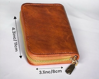 Vintage Fossil Red Leather Zip Around Wallet Issue No. 1954 With