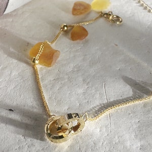 18K solid gold heart bracelet, real gold glitter bracelet, paperclip chain bracelet, a gift for everyone!
