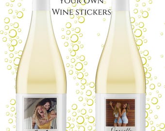 Personalised Wine Bottle Label | Custom Photo, Text Sticker