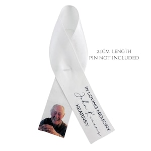 Personalised Memorial White Satin Ribbon