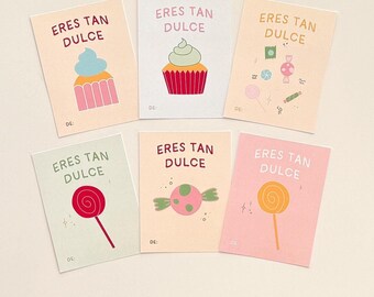 Candy Valentine Card Printable | Instant Download | Spanish Valentine's Day Card | Digital San Valentin Card