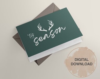 Tis the Season Printable Holiday Card – Digital Download