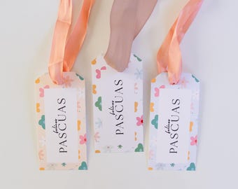 Felices Pascuas Gift Tag | Spanish Easter Printable (Digital Download)