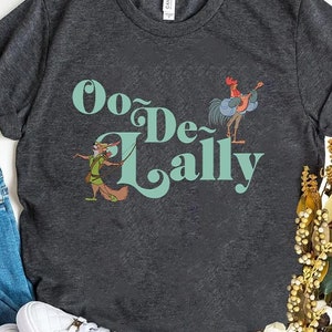 Camiseta Disney Robin Hood Alan-A-Dale Rooster Oo-De-Lally, camiseta retrô Robin Hood, camiseta combinando família de férias Disney, Magic Kingdom