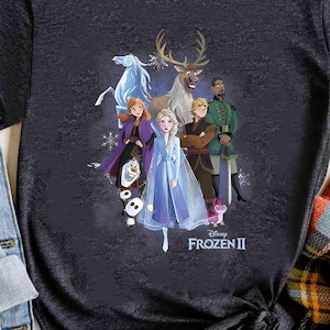 Disney Frozen 2 Group Walking Into Forest Movie Poster Shirt, Comfort Color, Disney Family Matching Tee, Magic Kingdom Tee, Park Gift Shirt