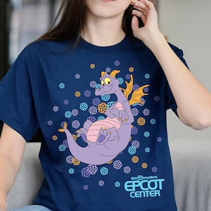 Disney Funny Figment Dragon Epcot Center Shirt, Disney Purple Dragon Tee, Comfort Color, Disney Matching Shirt, Epcot Theme Park Gift Shirt