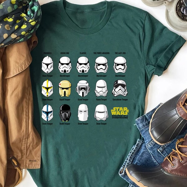 Star Wars Saga Guide Evolution of a Stormtrooper T-shirt, Disneyland Family Matching Shirt, Magic Kingdom Tee, Epcot Theme Park Gift Shirt