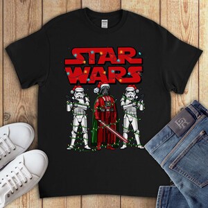Star Wars Stormtrooper Darth Vader Christmas T-Shirt, Funny Xmas Tree Lights Tee, Disney Magic Kingdom Trip, Disneyland Family Shirt