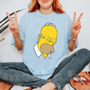 Camiseta de Los Simpson Homer Simpson con cabeza divertida, color cómodo, camiseta a juego de la familia Disneyland, camiseta Magic Kingdom, camisa de regalo del parque temático Epcot