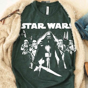 Koszulka ze zdjęciem grupowym Kylo Ren i szturmowca ze Star Wars, koszulka Star Wars, wygodny kolor, pasująca do rodziny Disney, koszulka na prezent do parku rozrywki Epcot
