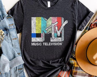 Classic MTV Music Television Signal Logo T-Shirt, MTV Shirt, MTV Retro Tee, Disney Vacation Shirt, Disneyland Family Matching Shirt