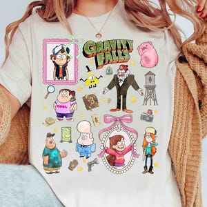 Disney Coquette Bows Gravity Falls Dipper Mabel Bill Cipher Shirt, Comfort Color, Disney Family Matching Shirt, Epcot Theme Park Gift Shirt