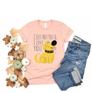 Nach oben Ich habe dich gerade getroffen und ich liebe dich Cartoon Shirt, Komfort Farbe, Disneyland Familie Passendes Shirt Magic Kingdom T-Shirt, Epcot Freizeitpark Geschenk Shirt
