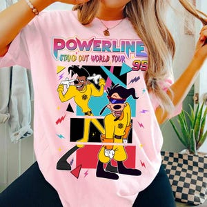 Disney A Goofy Movie Powerline Max Goof Stand Out World Tour Shirt, Comfort Color, Disney Family Matching Shirt, Epcot Theme Park Gift Shirt