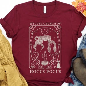 Disney Just A Bunch Of Hocus Pocus Tarot Card Halloween Shirt, Comfort Color, Disney Family Matching Tee, Magic Kingdom Tee, Park Gift Shirt