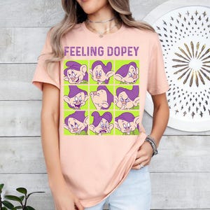 Disney Princess Snow White And The Seven Dwarfs Feeling Dopey Shirt, Comfort Color, Family Matching Shirt, Epcot Theme Park Gift Shirt