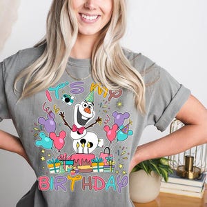 Disney Frozen Olaf It&#39;s My Birthday Shirt, Disney B-Day Shirt, Comfort Color, Disneyland Family Matching Shirt, Epcot Theme Park Gift Shirt