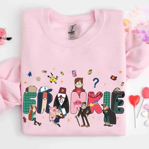 Nome personalizado Disney Gravity Falls Dipper Mabel Grunkle Stan Camiseta personalizada, Disney Tee, Comfort Color, Disney Family Tee combinando