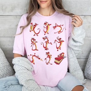Disney Mulan Mushu Dragon Pose Shirt, Disney Funny Mushu Emotions Shirt, Comfort Color, Disney Matching Shirt, Epcot Theme Park Gift Shirt