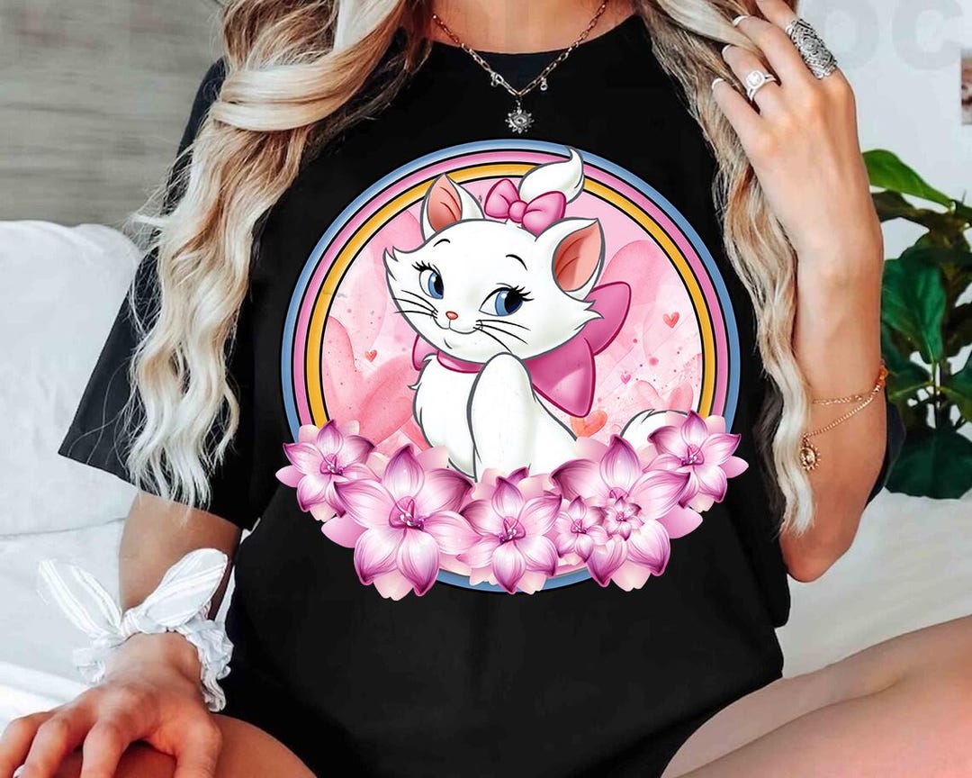 Disney Aristocats Marie Kitten Floral Shirt, Cute Disney Cat Lover ...