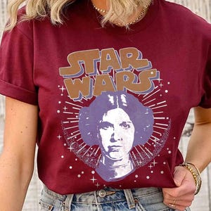 Star Wars Princess Leia Headshot Retro Shirt, Star Wars Shirt, Comfort Color Disneyland Family Matching Shirt, Epcot Theme Park Gift Shirt