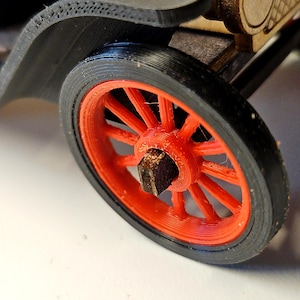 Model T Wheel  Tire Set for Model-Makers Crafters  Collectors