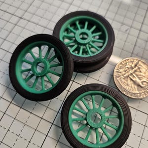 Model T Wheel  Tire Set for Model-Makers Crafters  Collectors