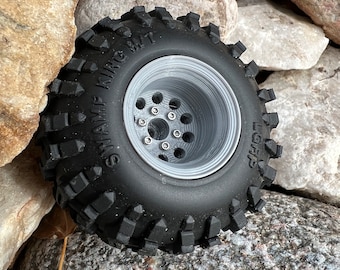 V2 Deep Dish 1.0in Island Style Wheel 3D Printed SCX24 TRX4M FCX24