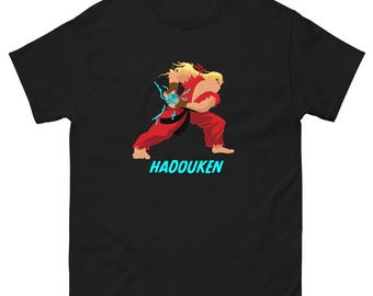 Maglietta grafica Street Fighter: design disegnato a mano