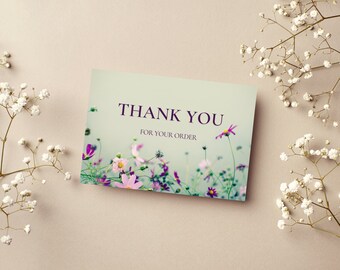 Small Business Thank You Card Template, Editable Business Thank You Card Thanks For Your Purchase Card.