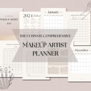 Make-up Artist Planner, MUA Agenda, Make-up Schema, Beauty Business Planner, Make-up Planner en Organisator, Make-up Artist Afsprakenboek