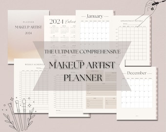Makeup Artist Planner, MUA Agenda, Makeup Schedule, Beauty Business Planner, Makeup Planner and Organizer, Makeup Artist Appointment Book