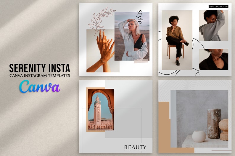 Paquete de 20 plantillas de Canva para publicaciones de - Etsy España