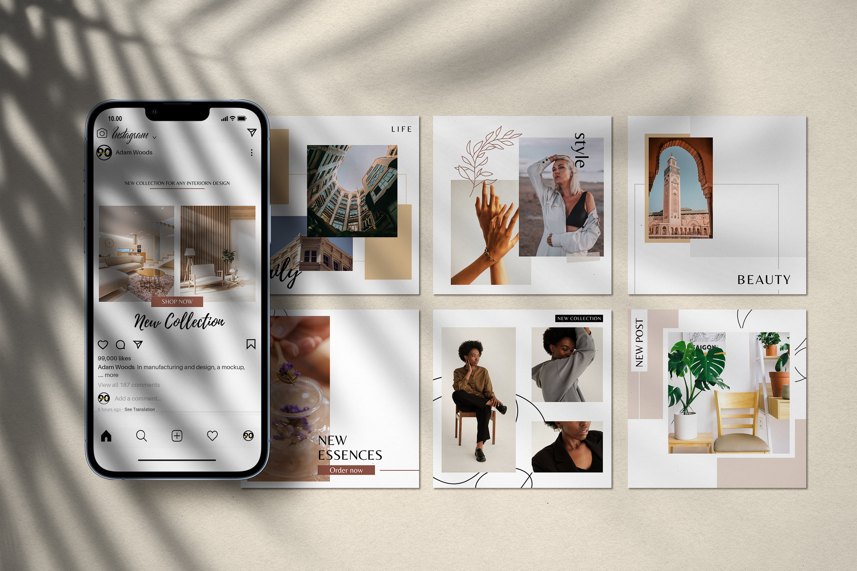 Paquete de 20 plantillas de Canva para publicaciones de - Etsy España