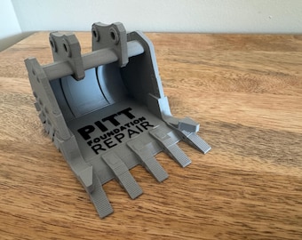 Excavator Bucket Phone Holder: Construction Gift - 3D Printed