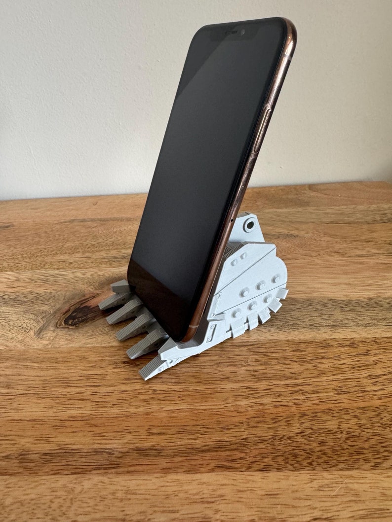 Excavator Bucket Phone Holder: Construction Gift - 3D Printed - Etsy