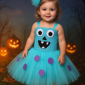 Blue Scary Monster Tutu Costume