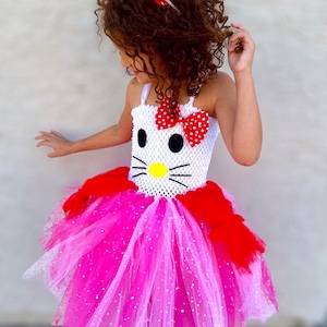 Cute Red and White Kitty Hello Costume