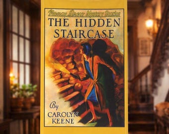 Nancy Drew book cover Tea Towel | Vintage 1930 Carolyn Keene The Hidden Staircase