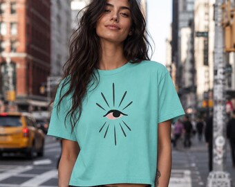 Vintage Eye Illustration Graphic Tee | Mid Century Modern Graphic