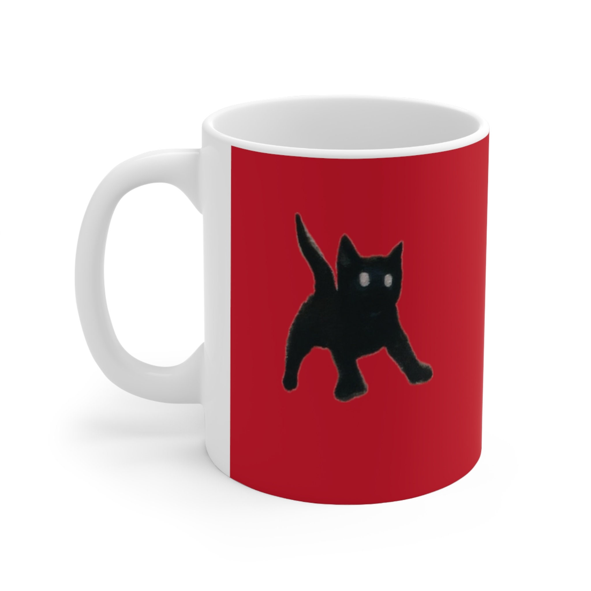 Tazza Termosensibile In Ceramica Con Gatto Nero - 11 OZ, Cambia Colore Con Bevande Calde, Regalo Originale