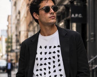 Abstract Geometric Pattern T-shirt | Minimalist Graphic Tee Unisex All Cotton