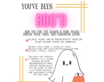 Has sido BOO'D Juego de Halloween Impresión digital
