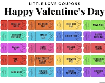 LITTLE LOVE CUPONES Impresión digital Día de San Valentín Para él Para sus hijos Adolescentes