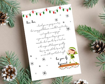 ¡Carta de viaje de elfos! Personalizado para tus pequeños para la temporada navideña