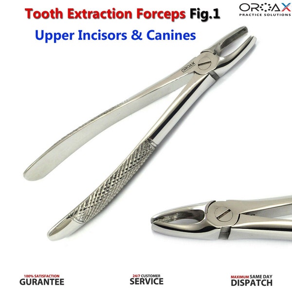 Dental Surgical Fig 1 Upper Molars Centrais & Canines Tooth Extraction Forceps Dentistry Instruments