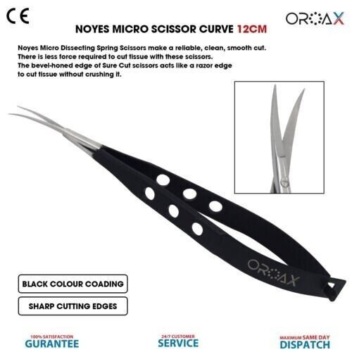 4.5 Curved Micro Stainless Steel Spring Scissors for Shaping and Trimming