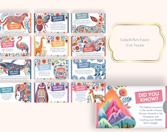 Lunch Box Notes For Teens, Digital, Download and Print
