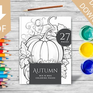 Autumn Adult Coloring Book